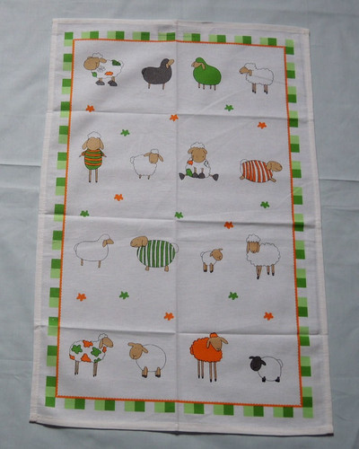 Bunte schafe geschirrtuch - schafe, 1x